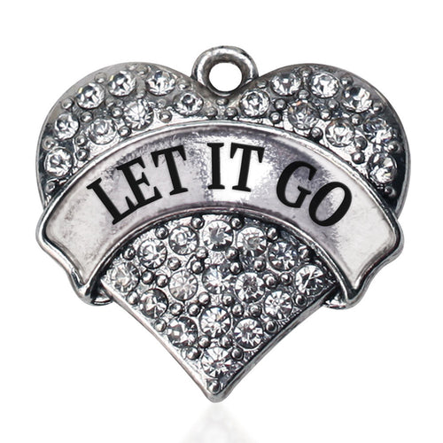 Let It Go Pave Heart Charm