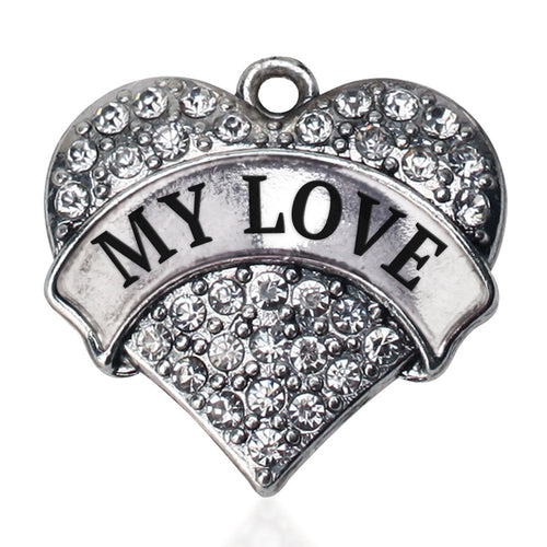 My Love Pave Heart Charm