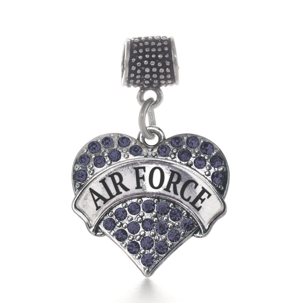 Air Force Pave Heart Charm