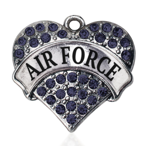 Air Force Pave Heart Charm