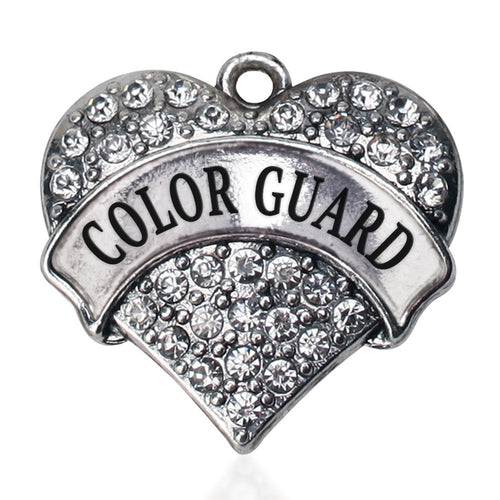 Color Guard Pave Heart Charm