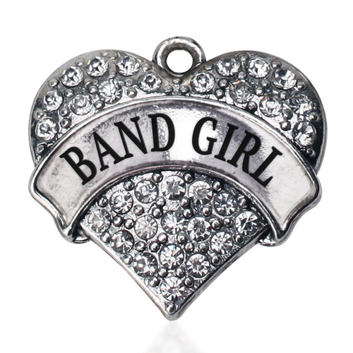 Band Girl Pave Heart Charm