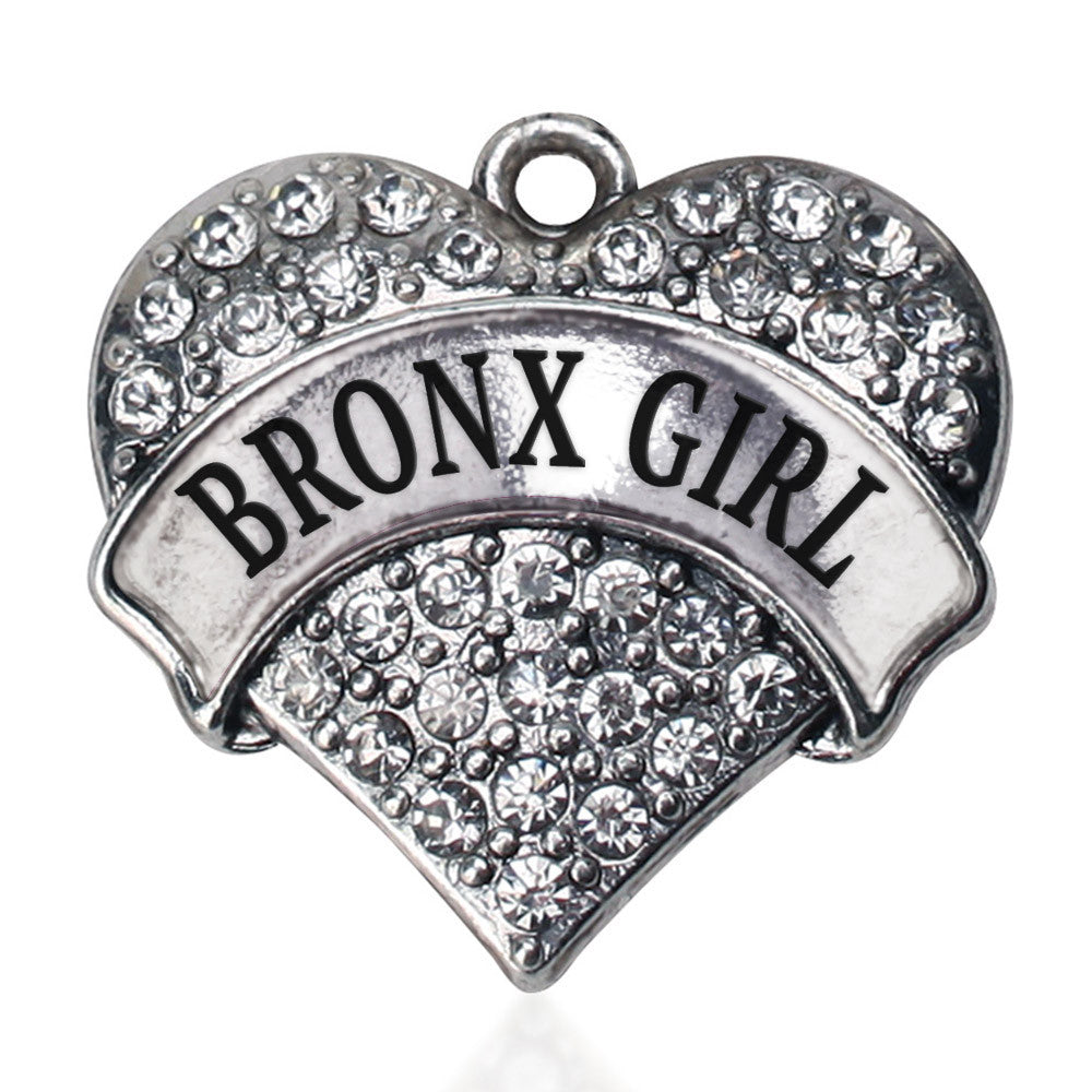 Bronx Girl Pave Heart Charm