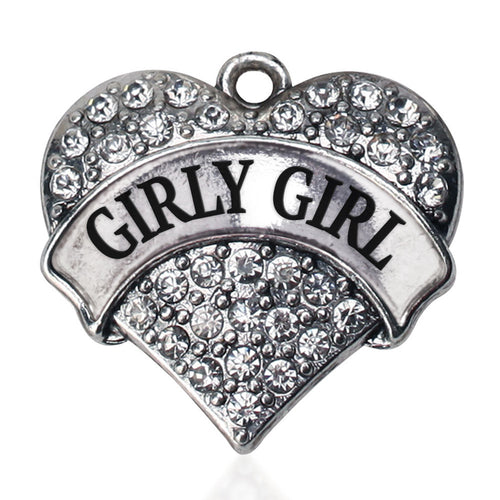 Girly Girl Pave Heart Charm