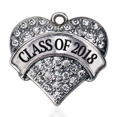 Class Of 2018 Pave Heart Charm