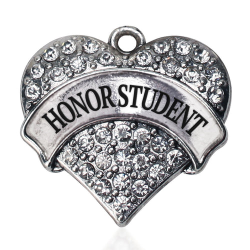 Honor Student Pave Heart Charm