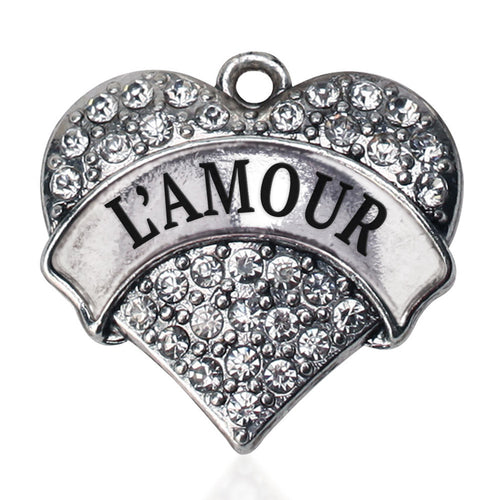L'amour Pave Heart Charm
