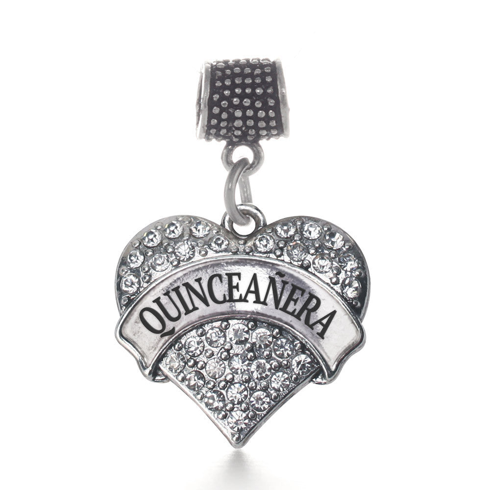 Quinceanera Pave Heart Charm