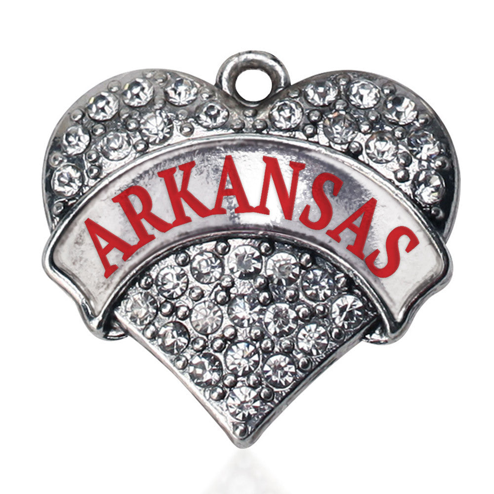 Arkansas Pave Heart Charm