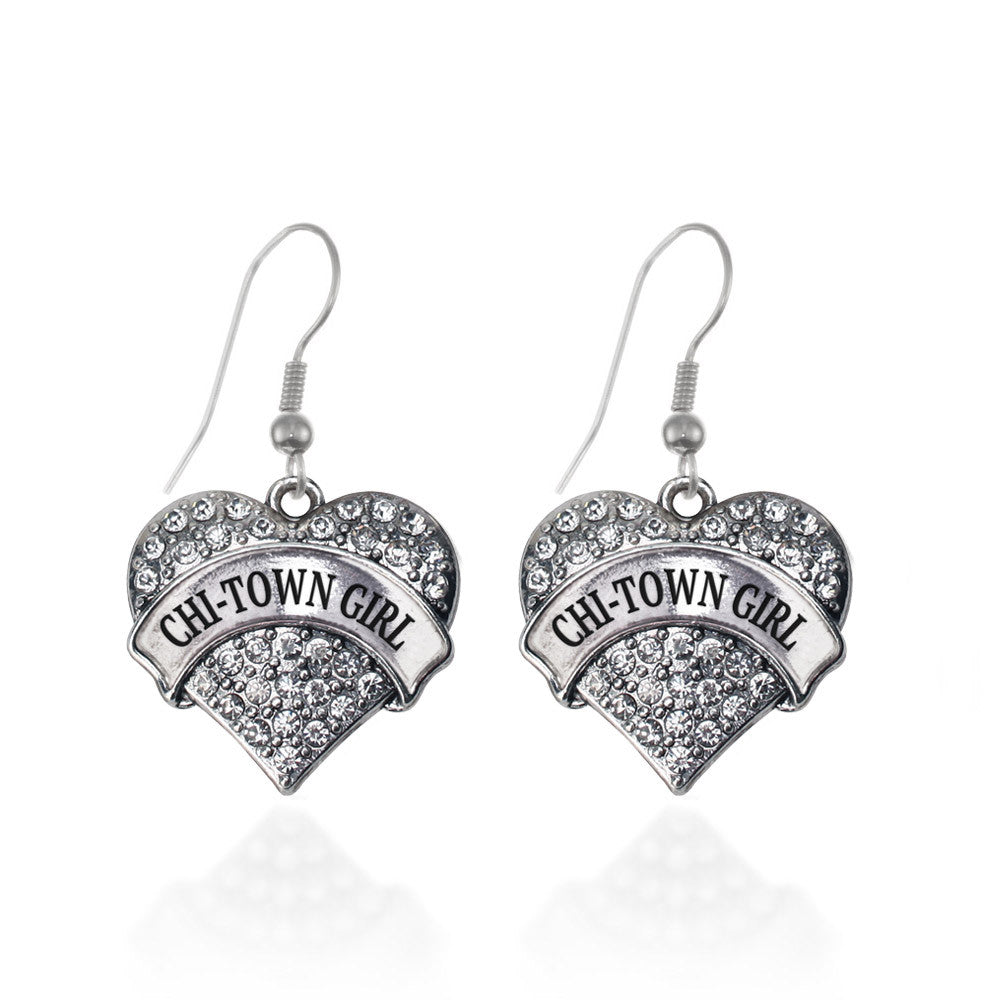Chi-Town Girl Pave Heart Charm