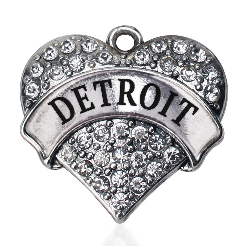 Detroit Pave Heart Charm