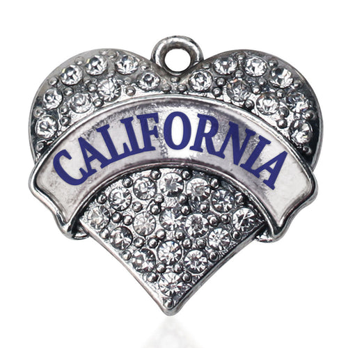 California Pave Heart Charm