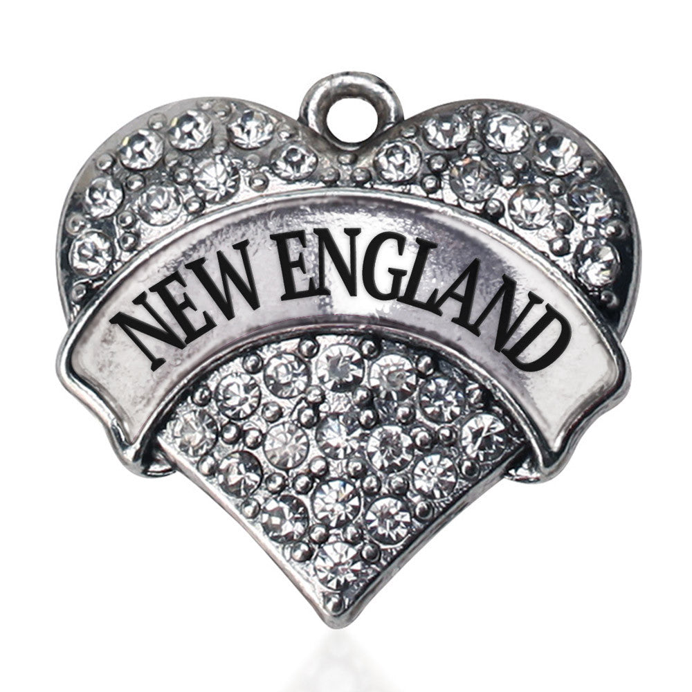New England Pave Heart Charm