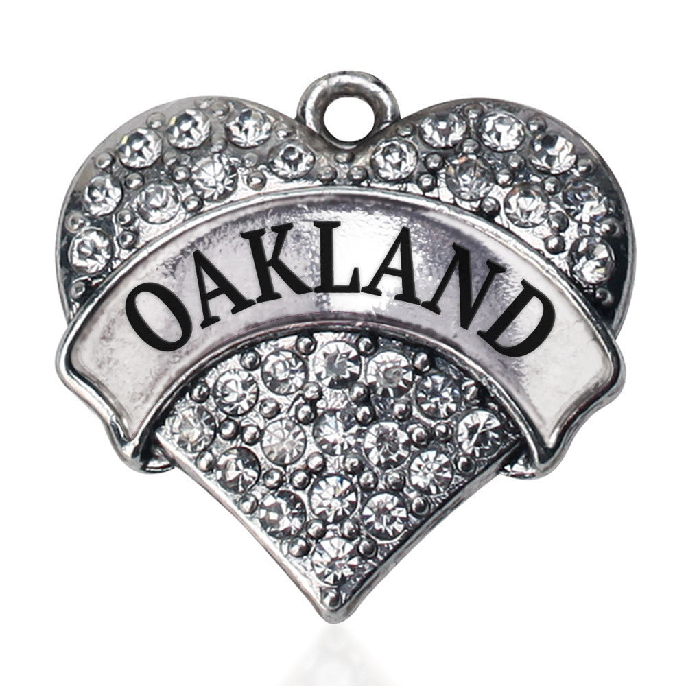 Oakland Pave Heart Charm