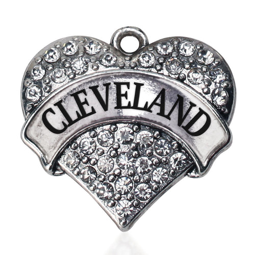 Cleveland Pave Heart Charm