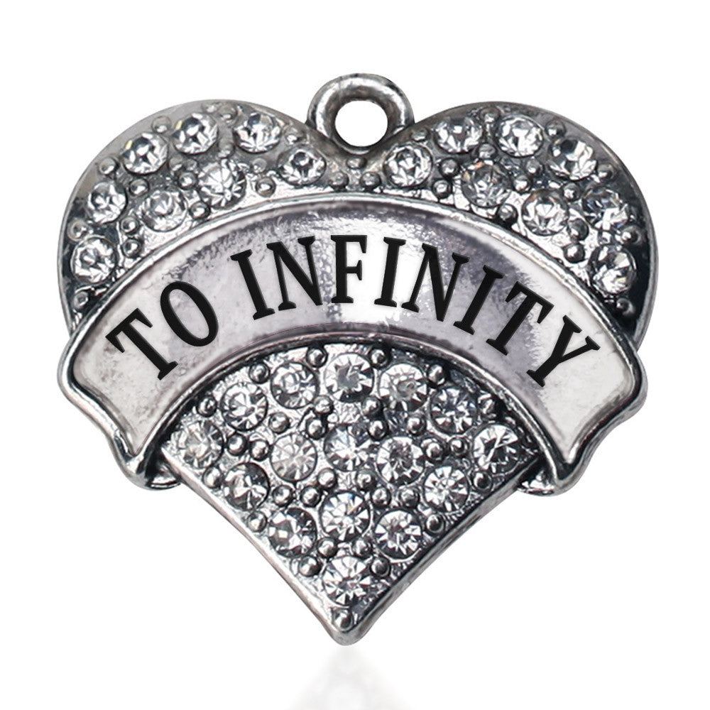 To Infinity Pave Heart Charm