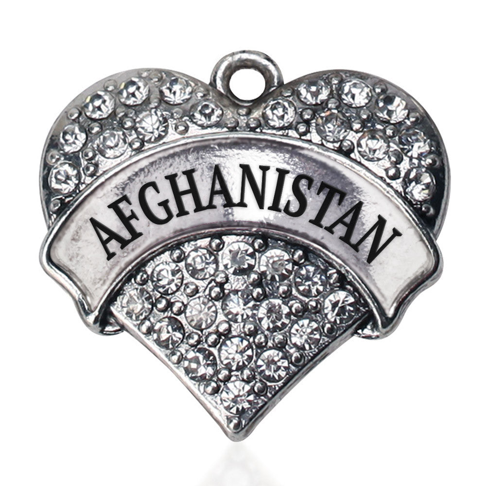 Afghanistan Pave Heart Charm