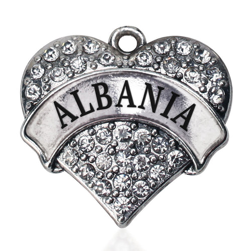 Albania Pave Heart Charm