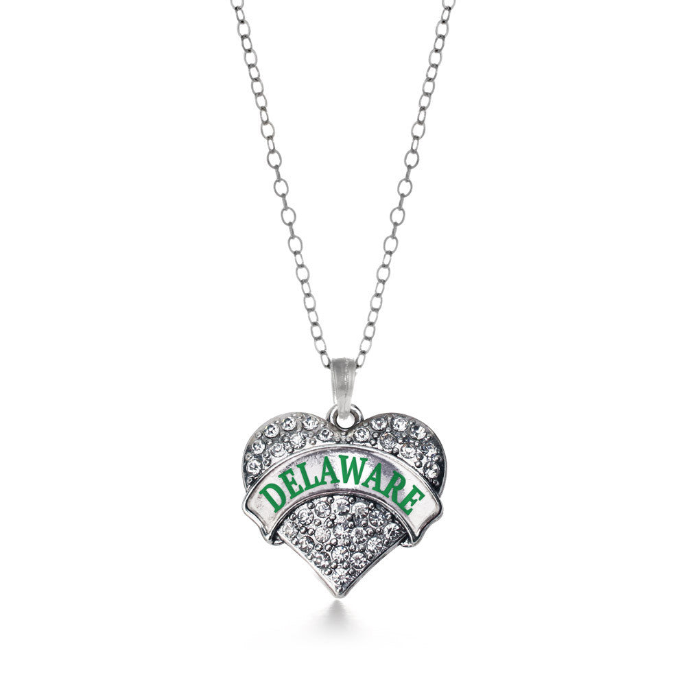 Delaware Pave Heart Charm