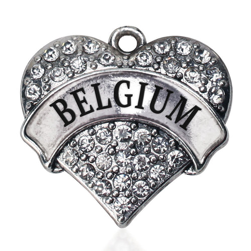 Belgium Pave Heart Charm