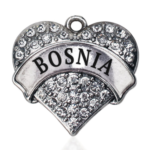 Bosnia Pave Heart Charm