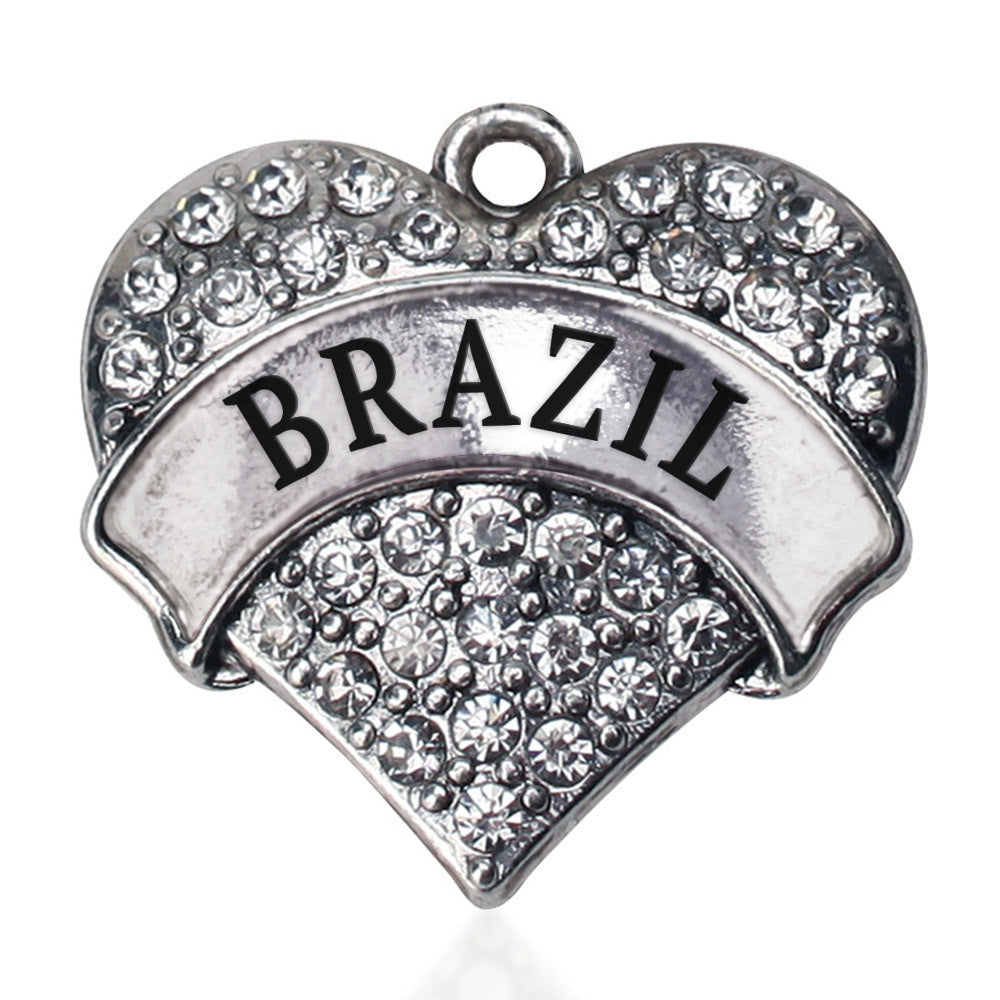 Brazil Pave Heart Charm