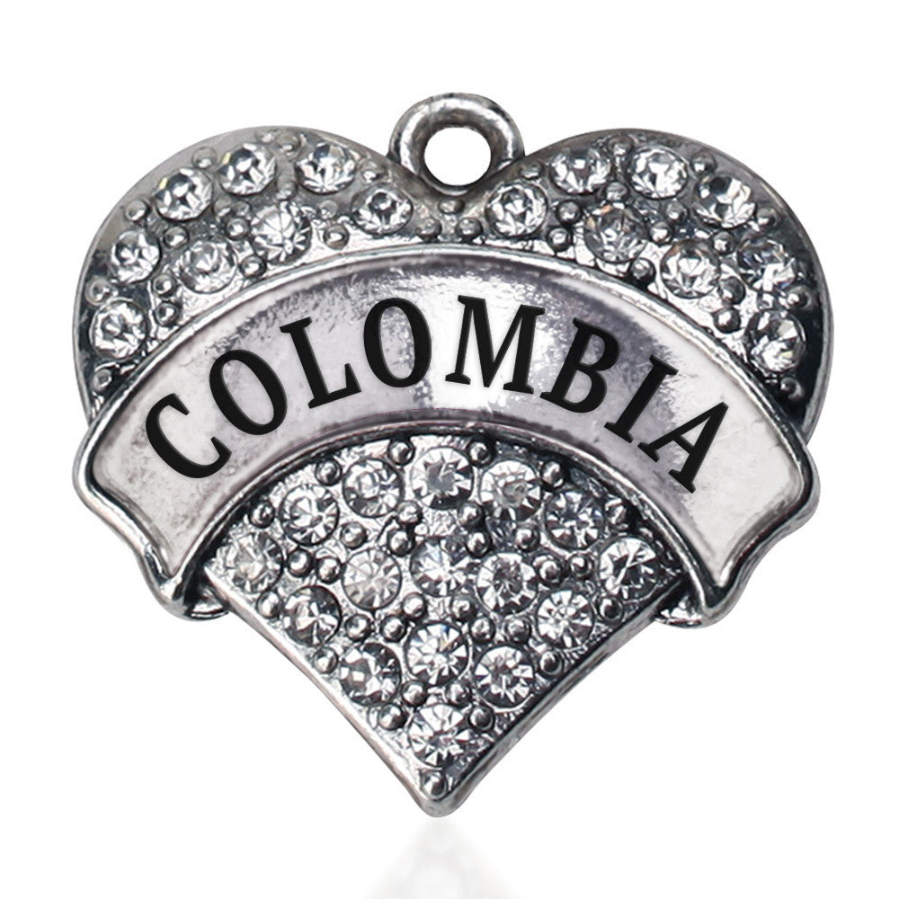 Colombia Pave Heart Charm