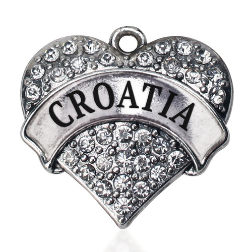 Croatia Pave Heart Charm