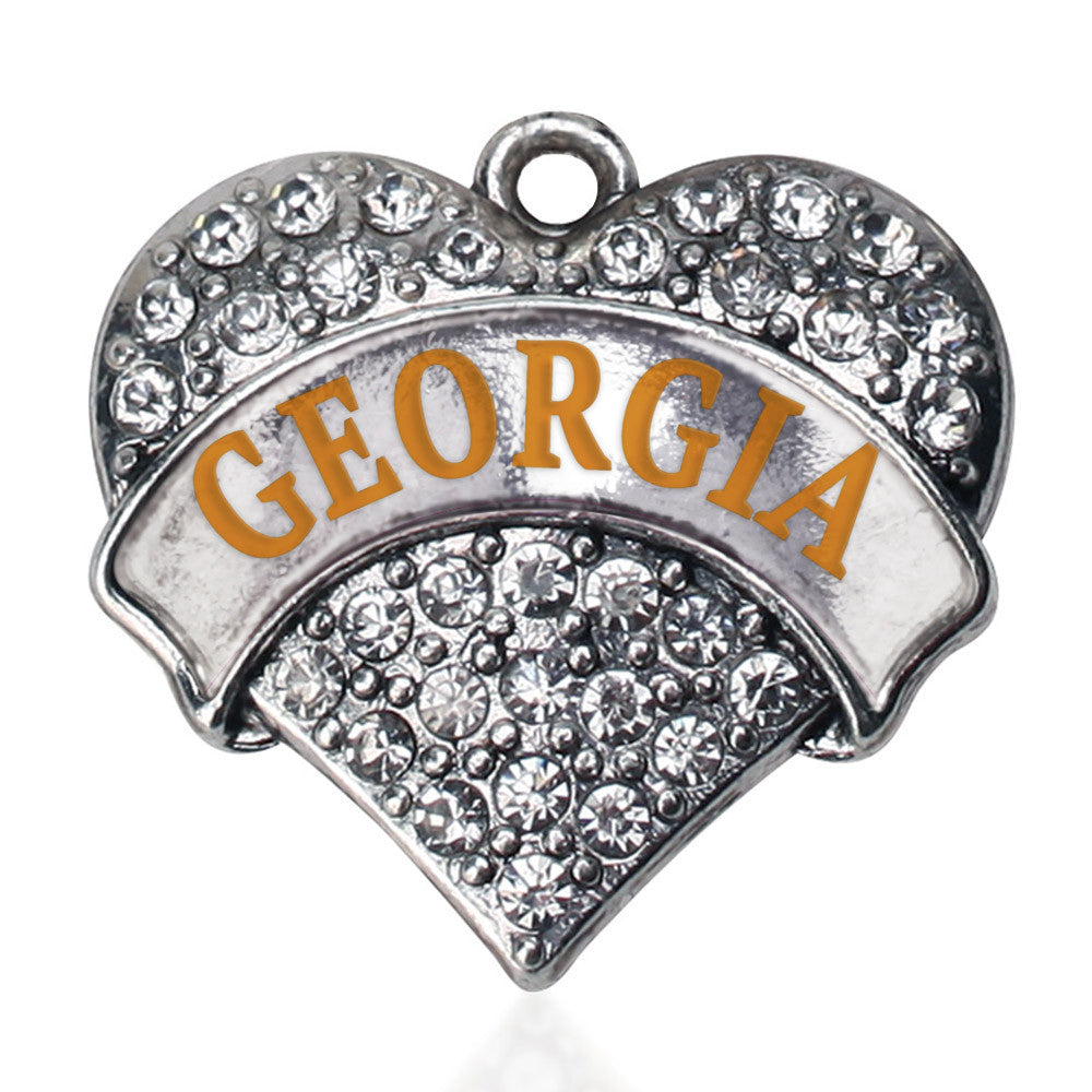 Georgia Pave Heart Charm