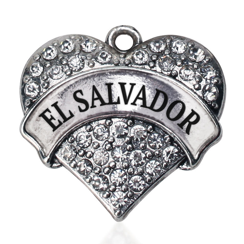 El Salvador Pave Heart Charm