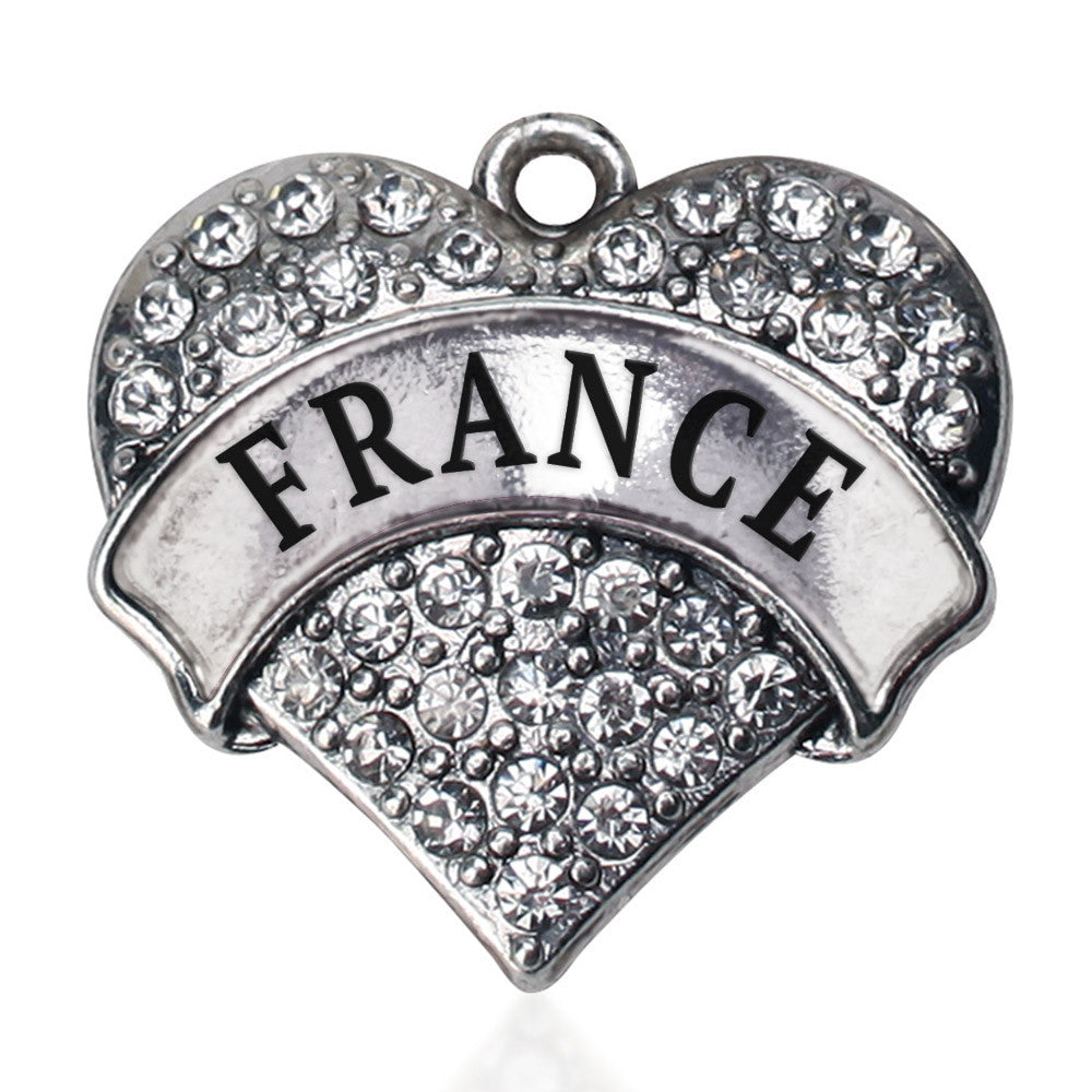 France Pave Heart Charm