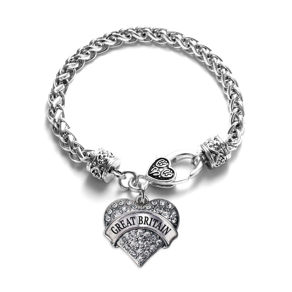 Great Britain Pave Heart Charm