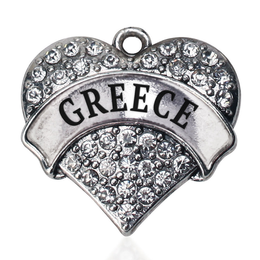 Greece Pave Heart Charm