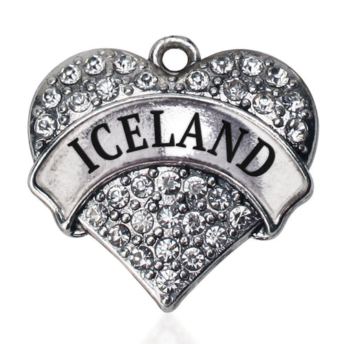 Iceland Pave Heart Charm