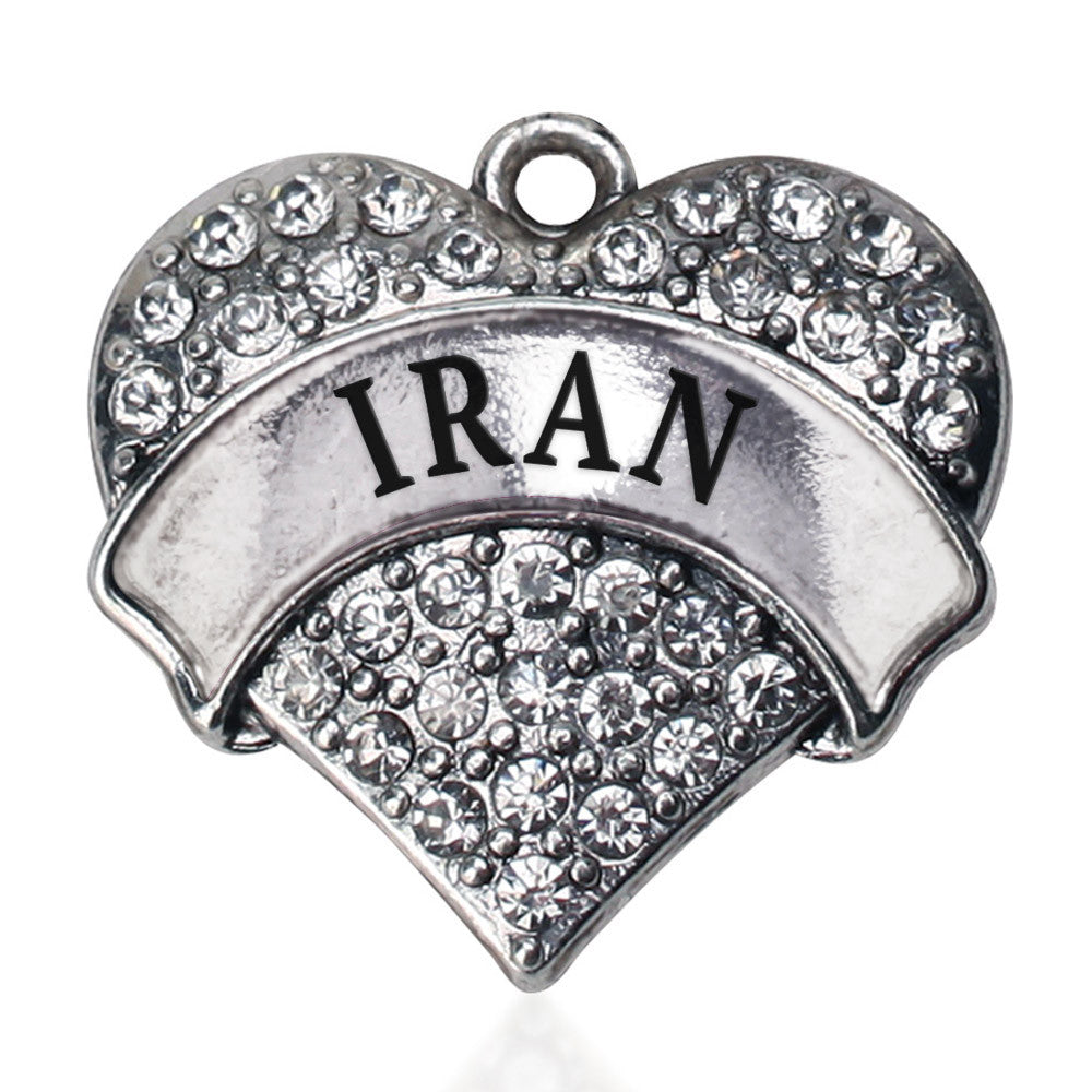 Iran Pave Heart Charm