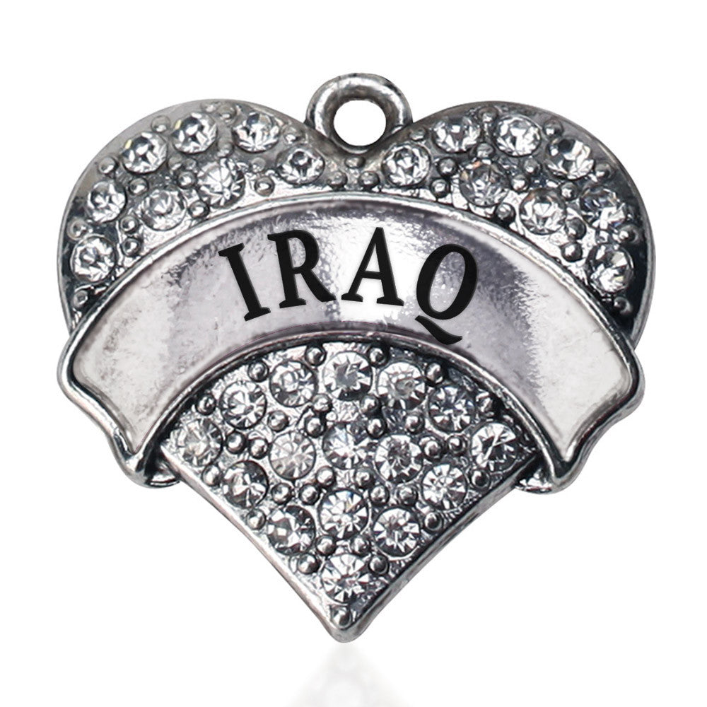 Iraq Pave Heart Charm