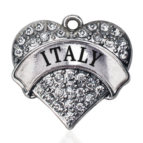 Italy Pave Heart Charm