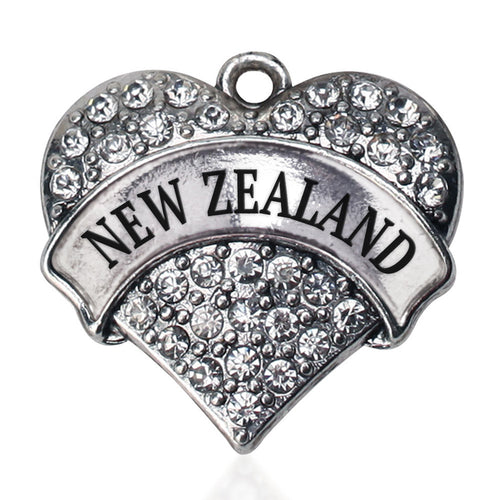 New Zealand Pave Heart Charm