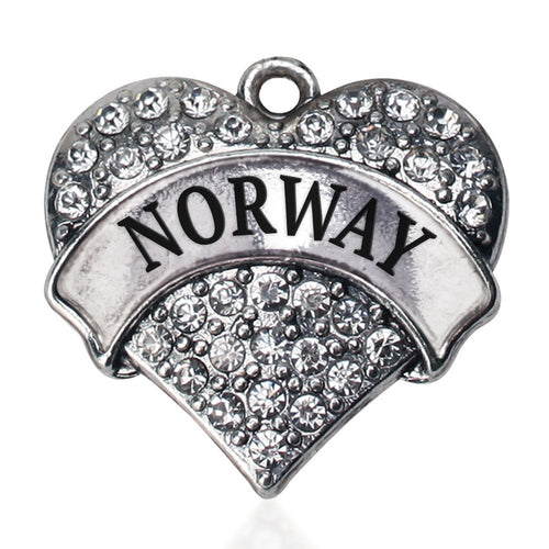 Norway Pave Heart Charm