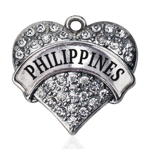 Philippines Pave Heart Charm