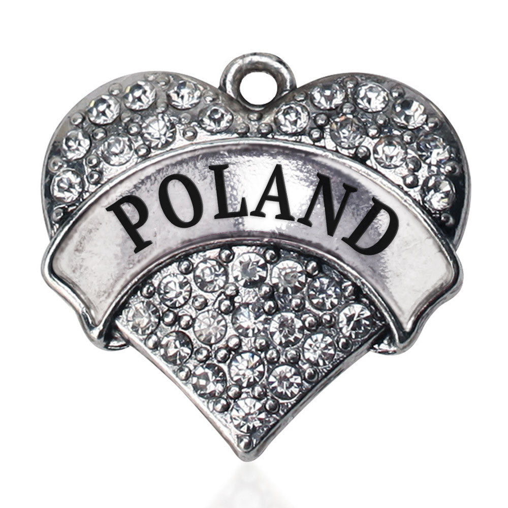 Poland Pave Heart Charm