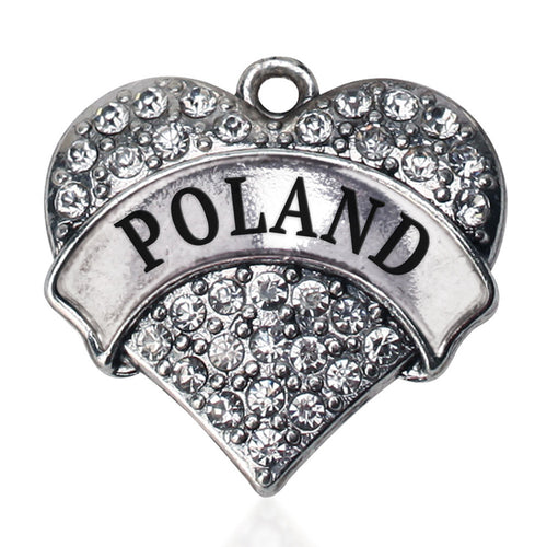 Poland Pave Heart Charm