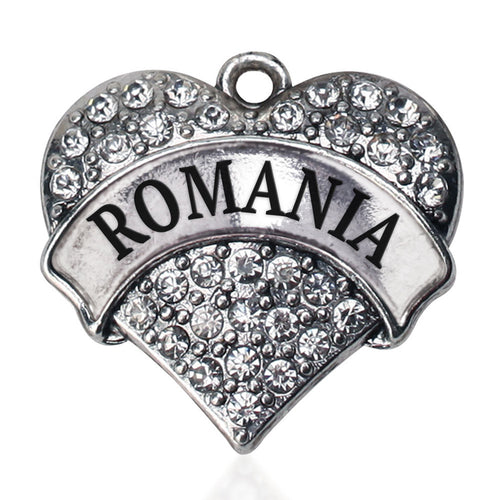 Romania Pave Heart Charm