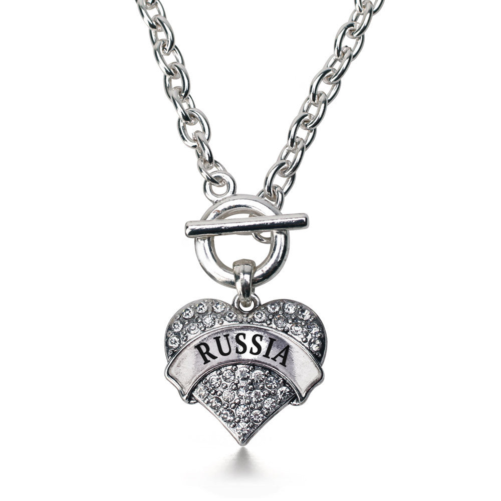 Russia Pave Heart Charm