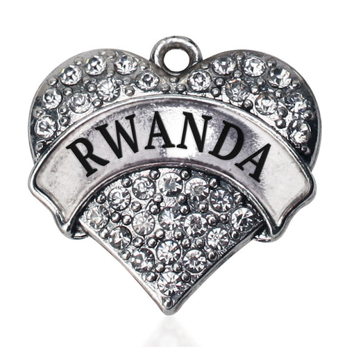 Rwanda Pave Heart Charm