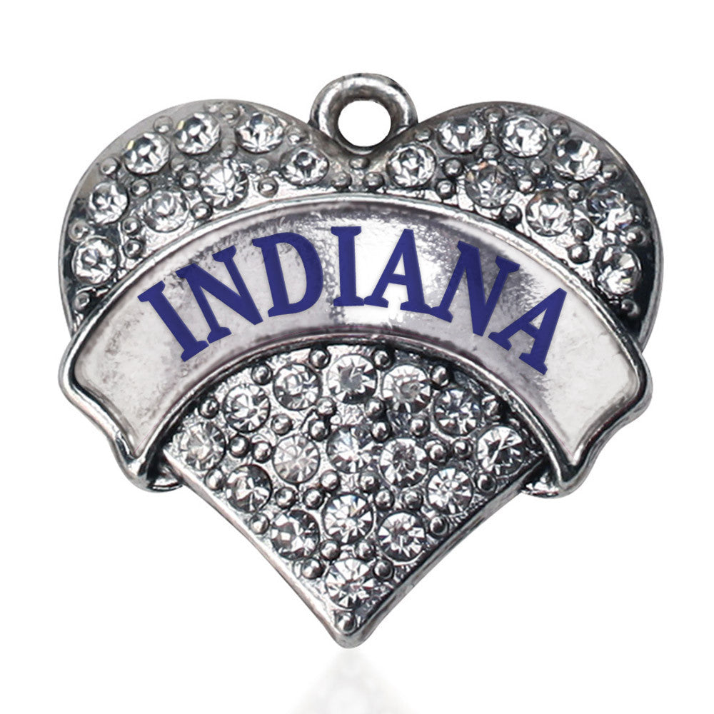 Indiana Pave Heart Charm