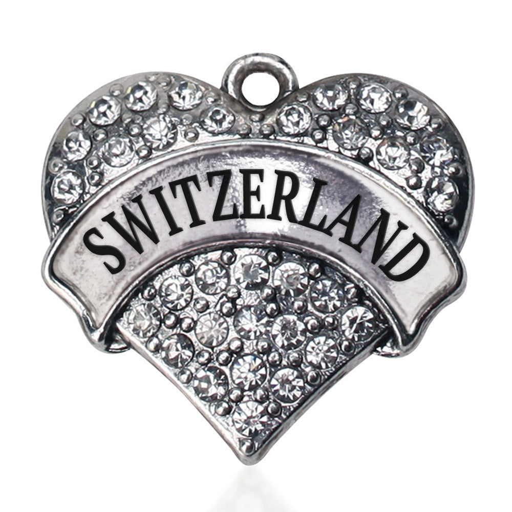 Switzerland Pave Heart Charm