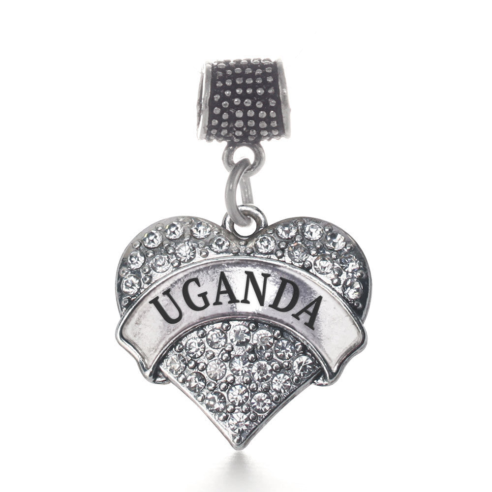 Uganda Pave Heart Charm