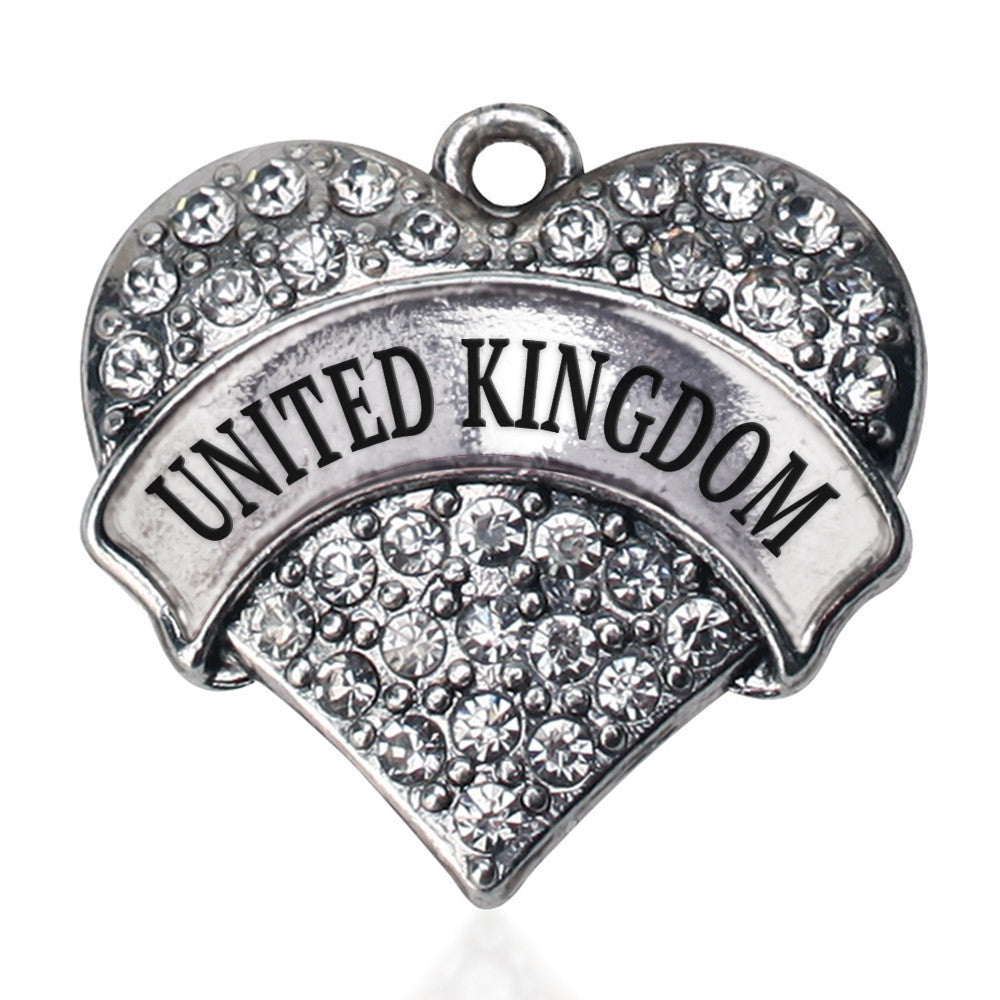 United Kingdom Pave Heart Charm