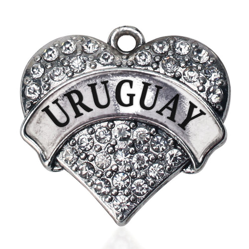 Uruguay Pave Heart Charm